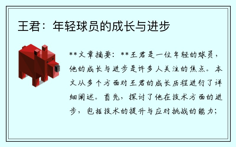 王君：年轻球员的成长与进步